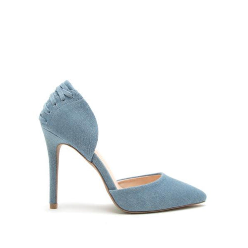 light blue high heel shoes
