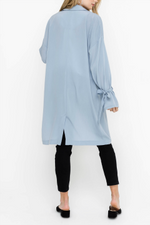 blue duster coat for women