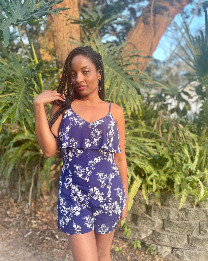 Blue romper outfit on sale